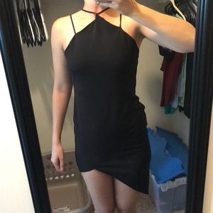 Black asymmetrical misguided dress